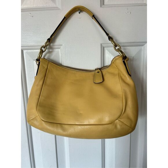 Coach Yellow Shoulder Bag with Curved Silhouette - Picture 4 of 7